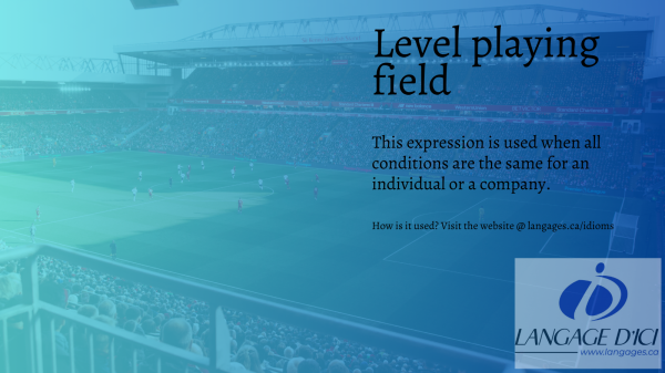 Two teams competing on a 'level playing field', symbolising fair and equal conditions.